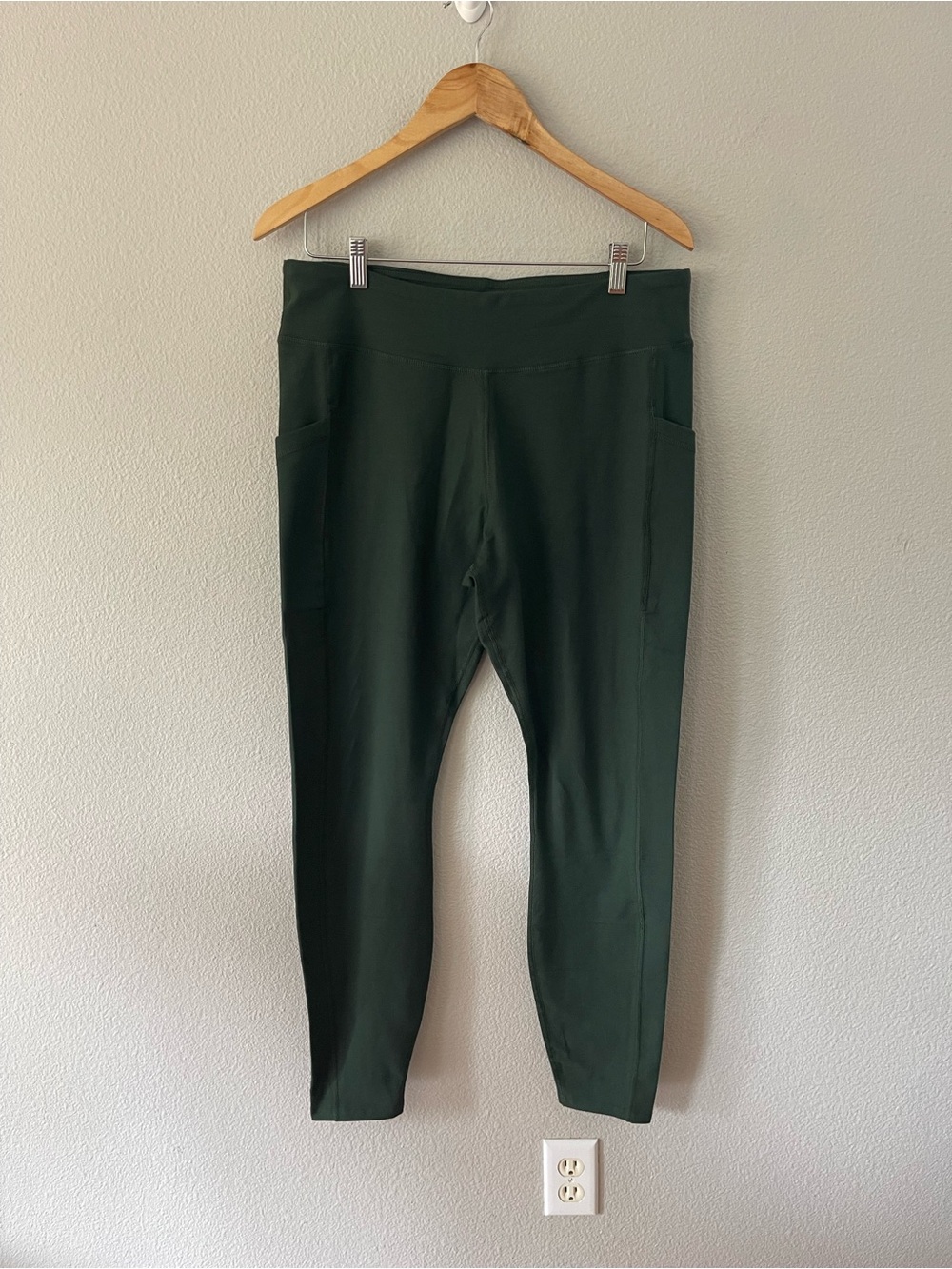 Pact Organic Cotton Green Leggings Size XL